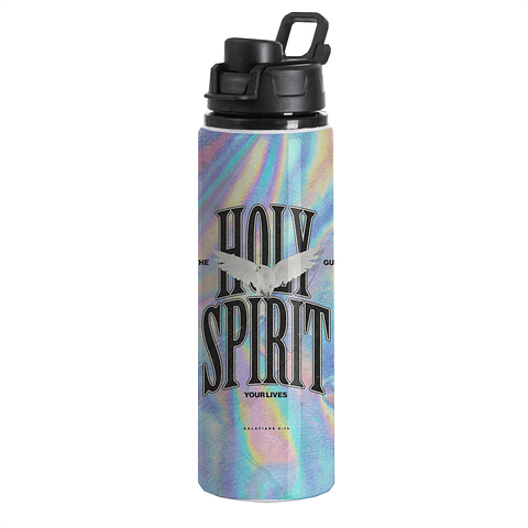 Botella Aluminio Tapa Click Holy Spirit Colores