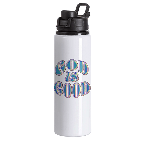 Botella Aluminio Tapa Click God is Good