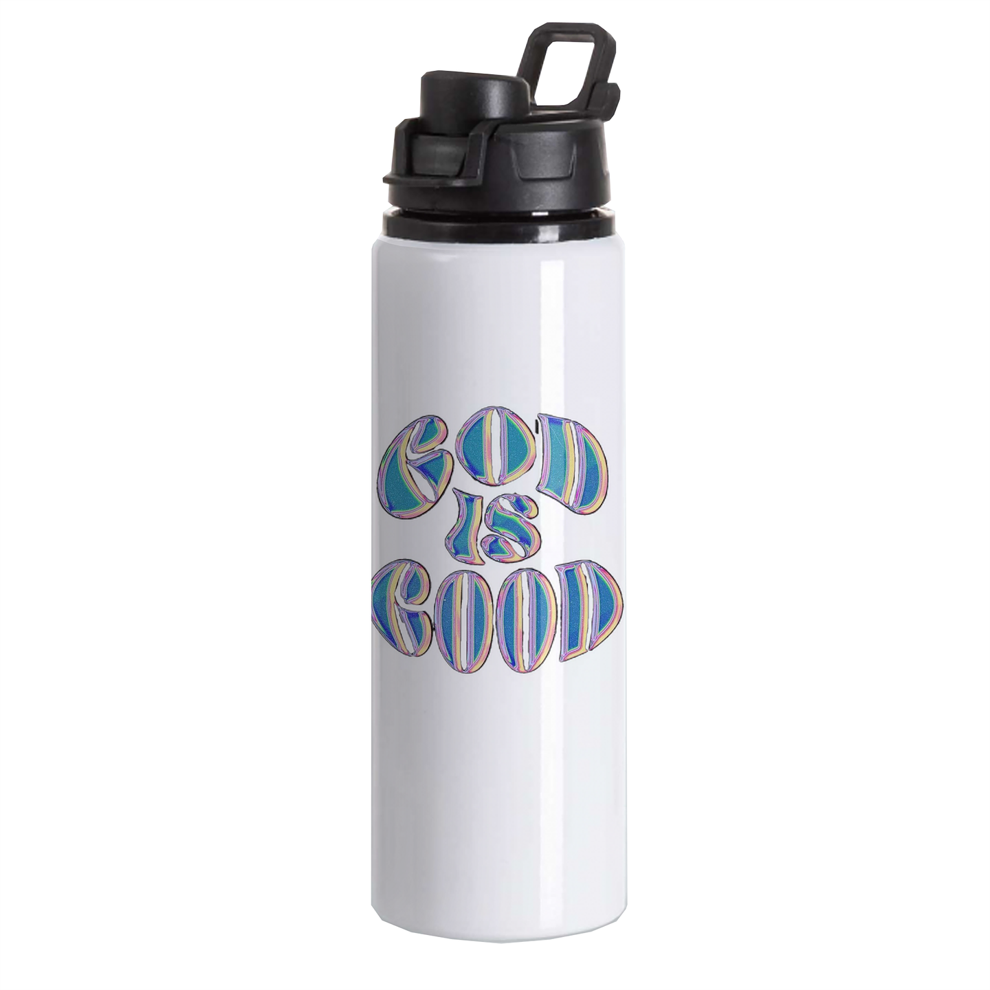 Botella Aluminio Tapa Click God is Good 1