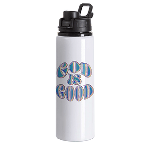 Botella Aluminio Tapa Click God is Good