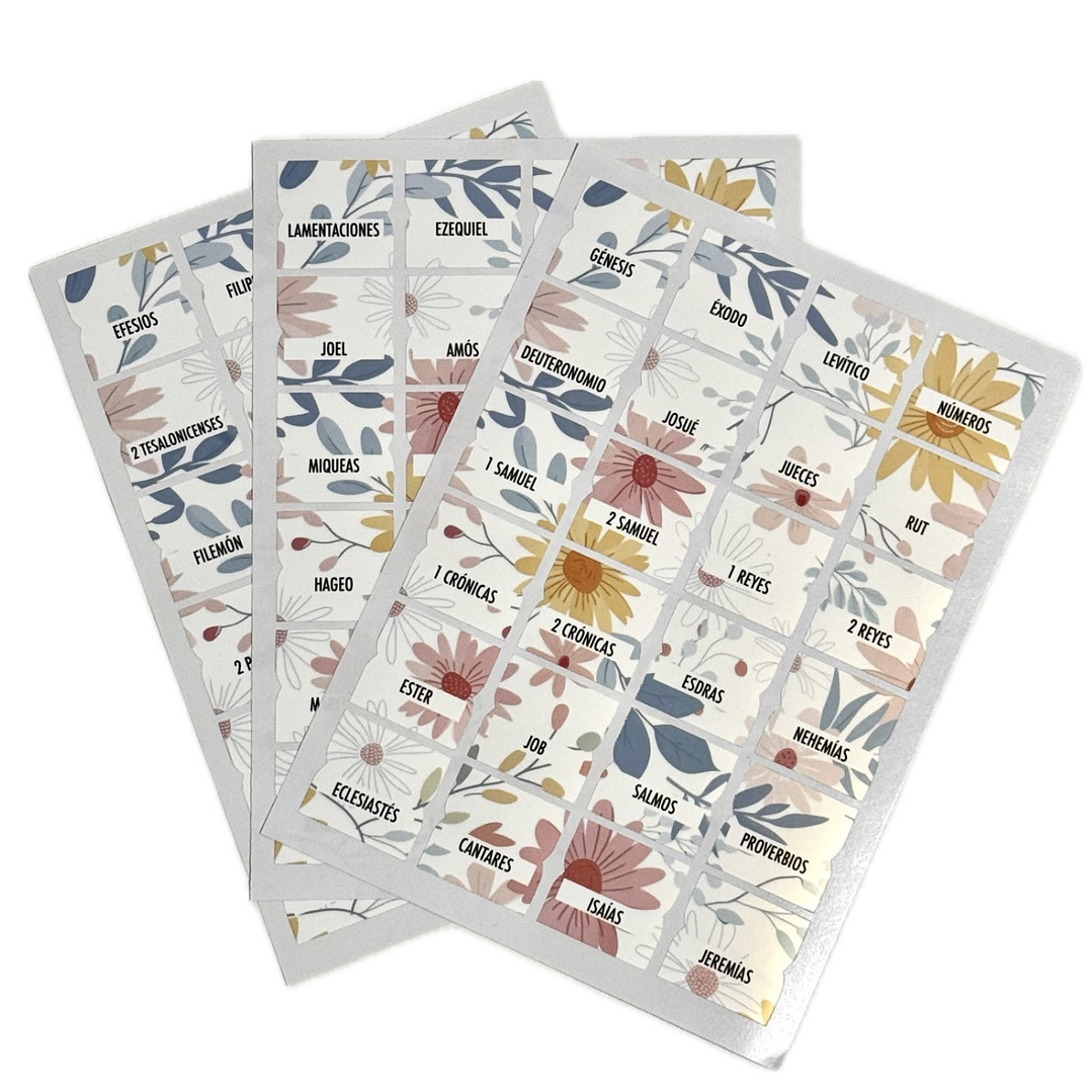 Pestañas para Biblia Estilo floral 1