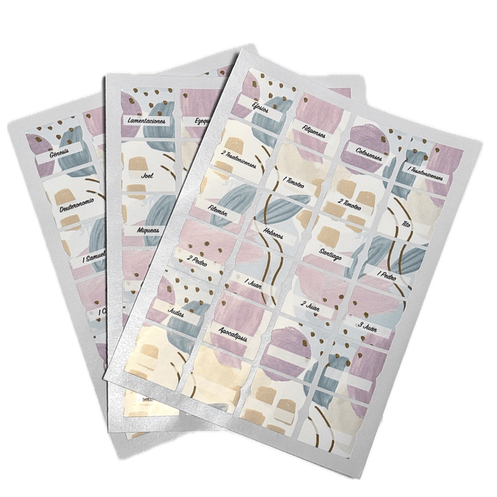 Pestañas para Biblia Estilo Flores Acuarelas 1