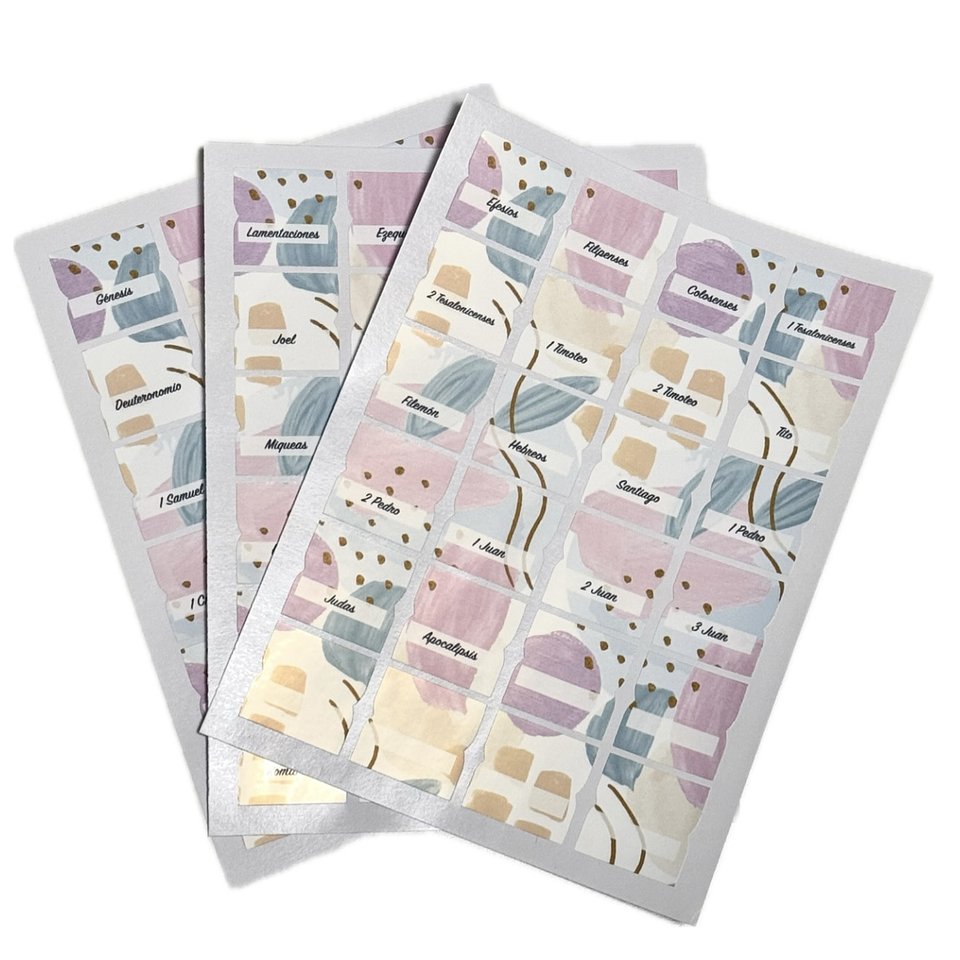 Pestañas para Biblia Estilo Flores Acuarelas 1