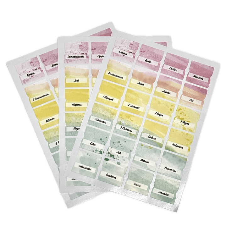 Pestañas para Biblia Estilo Colores de fe 1