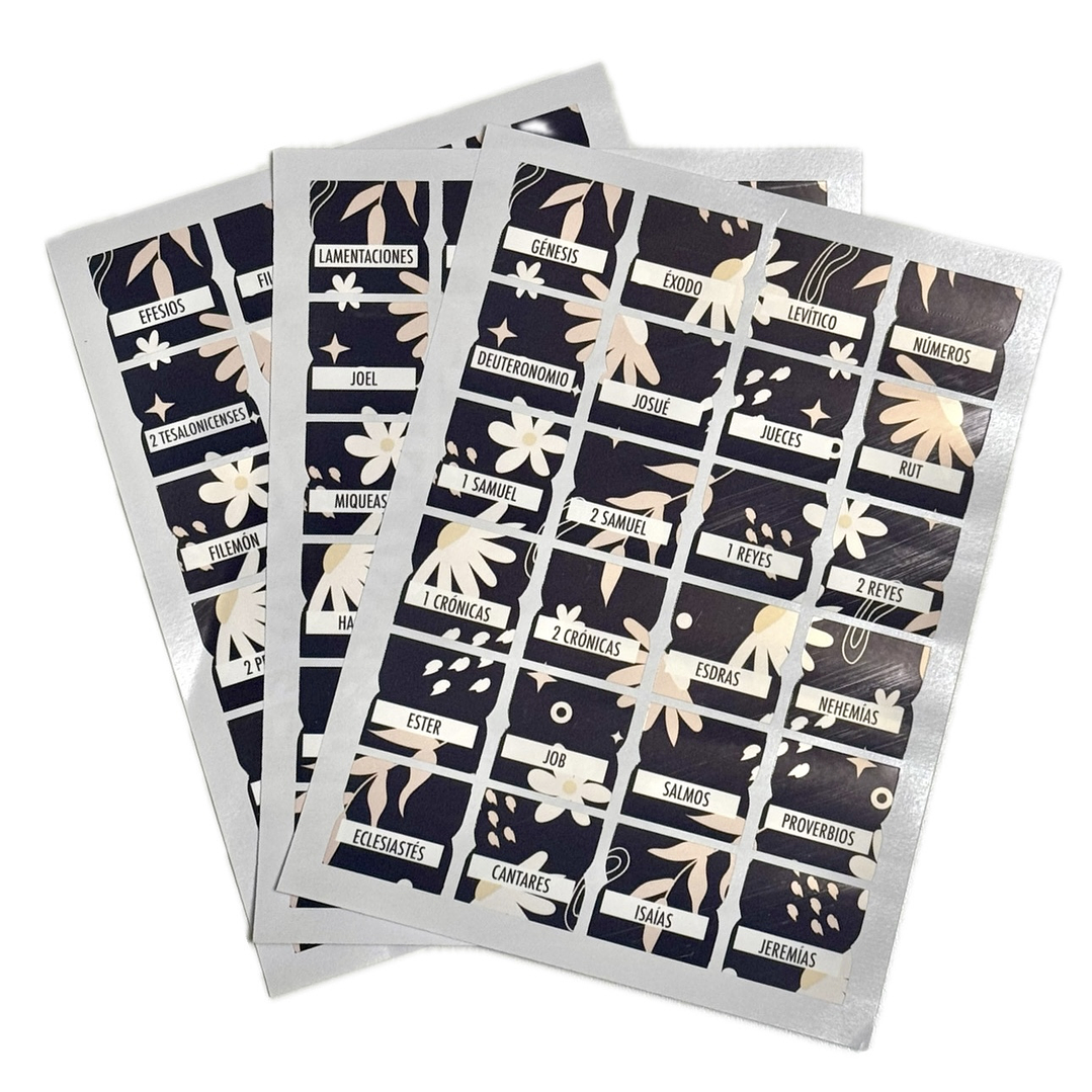 Pestañas para Biblia Estilo Flores Oscuras 1