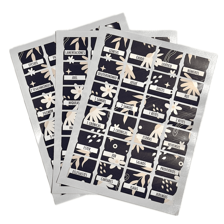 Pestañas para Biblia Estilo Flores Oscuras 1