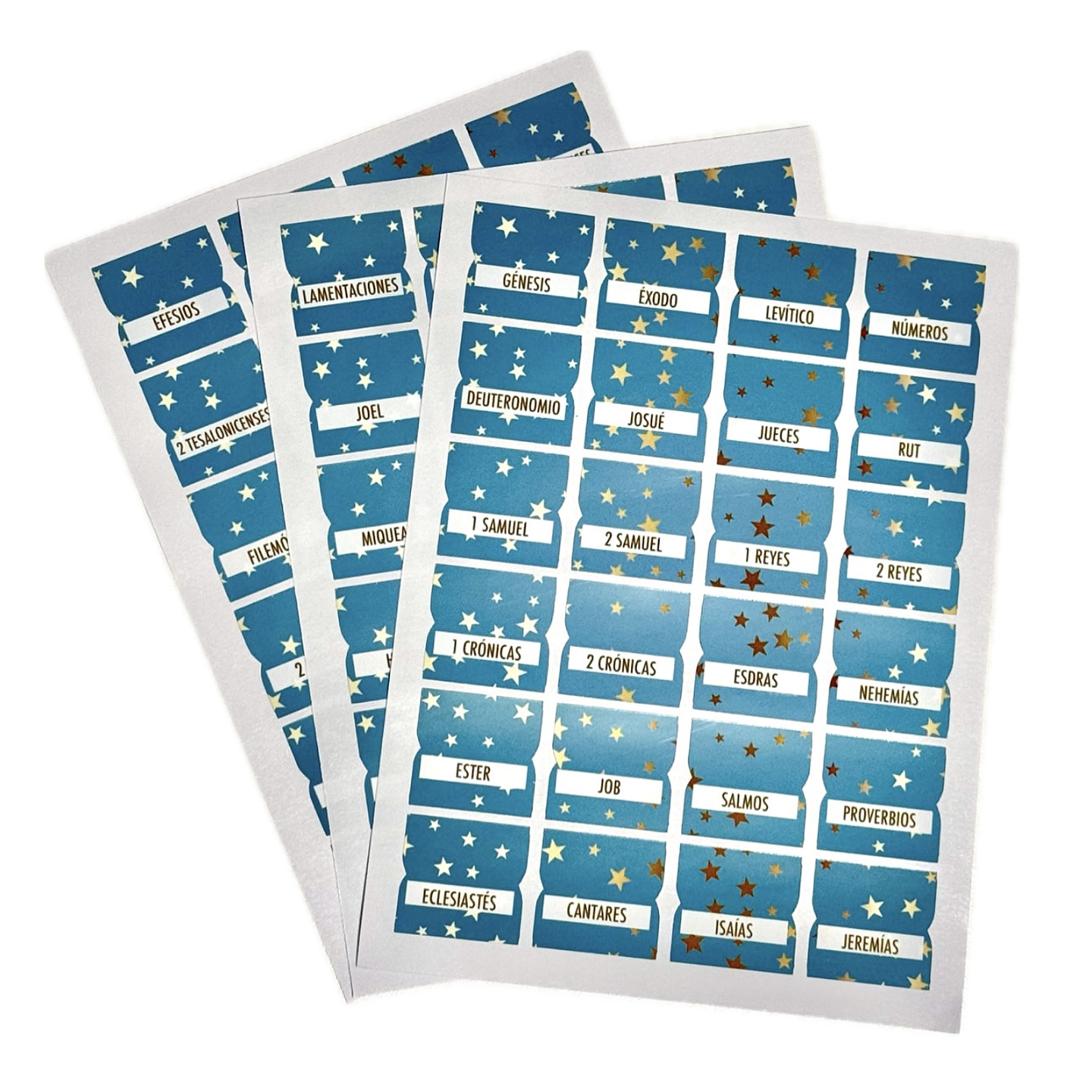 Pestañas para Biblia Estilo Estrellas Doradas 1