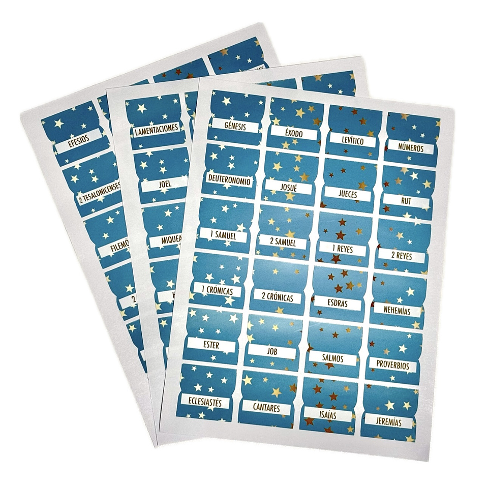 Pestañas para Biblia Estilo Estrellas Doradas 1