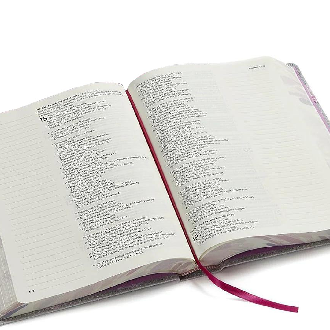 Biblia de Apuntes RVR 1960 Flores Rosa 2