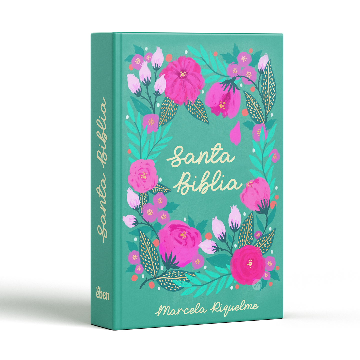 Biblia Turquesa Flores 1