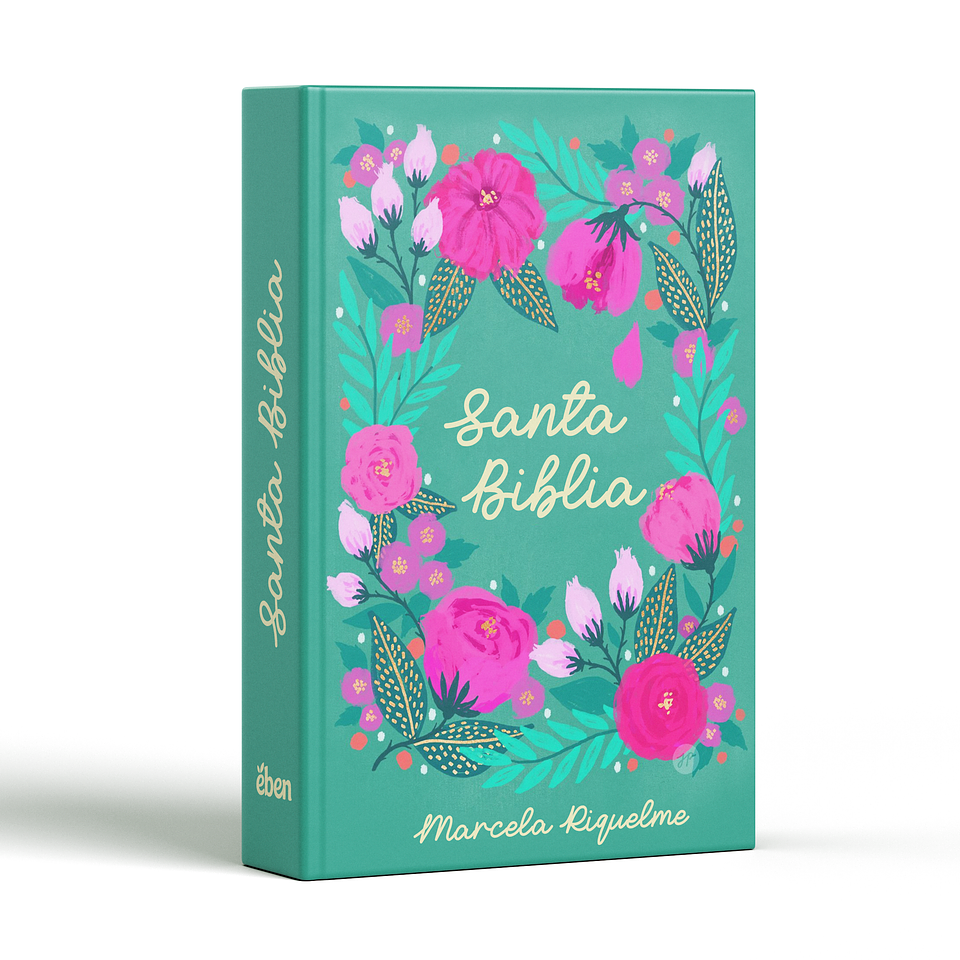 Biblia Turquesa Flores 1