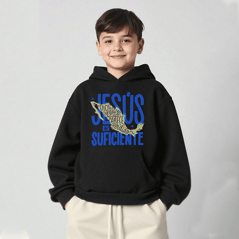 Polerón Canguro de niño Jesús es Suficiente