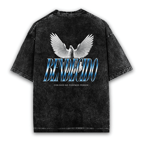 Polera Acid Wash Bendecido