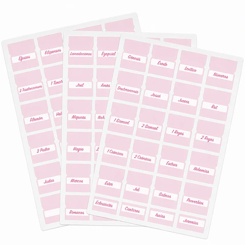 Pestañas para Biblia Rosadas