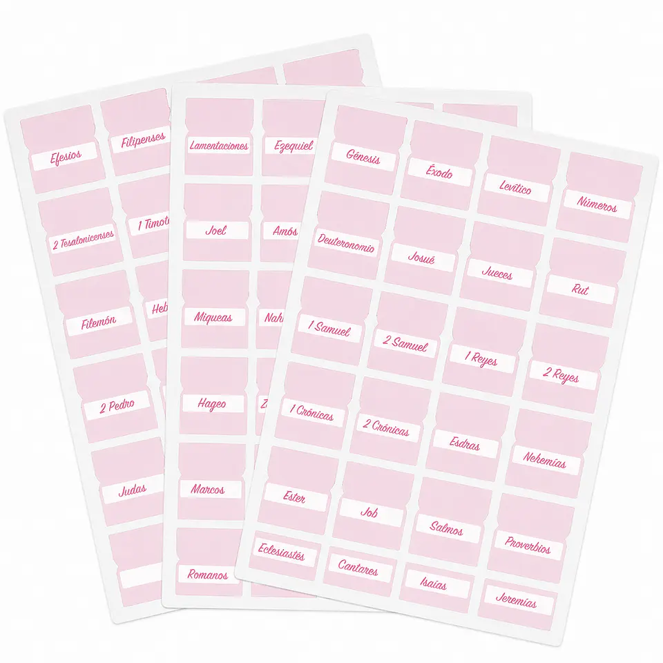 Pestañas para Biblia Rosadas 1