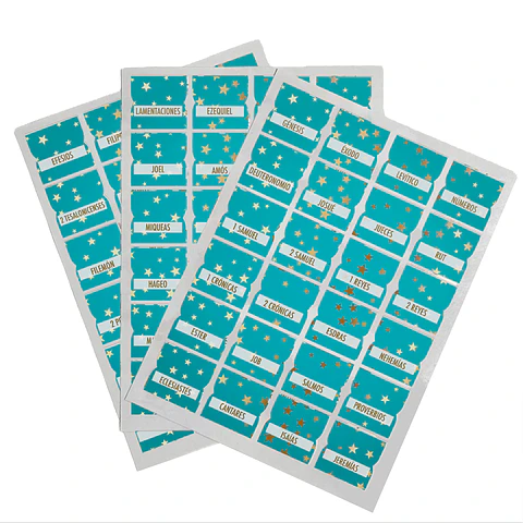 Pestañas para Biblia Estilo Estrellas Doradas