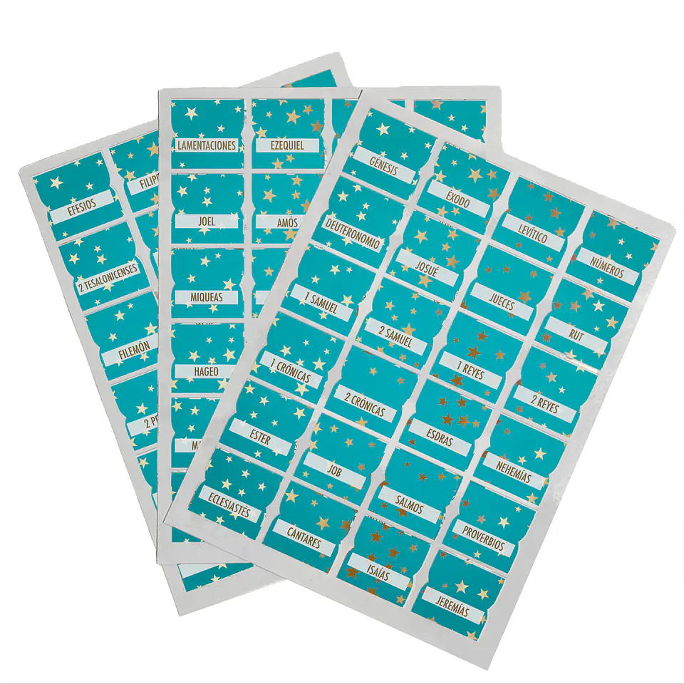 Pestañas para Biblia Estilo Estrellas Doradas 1