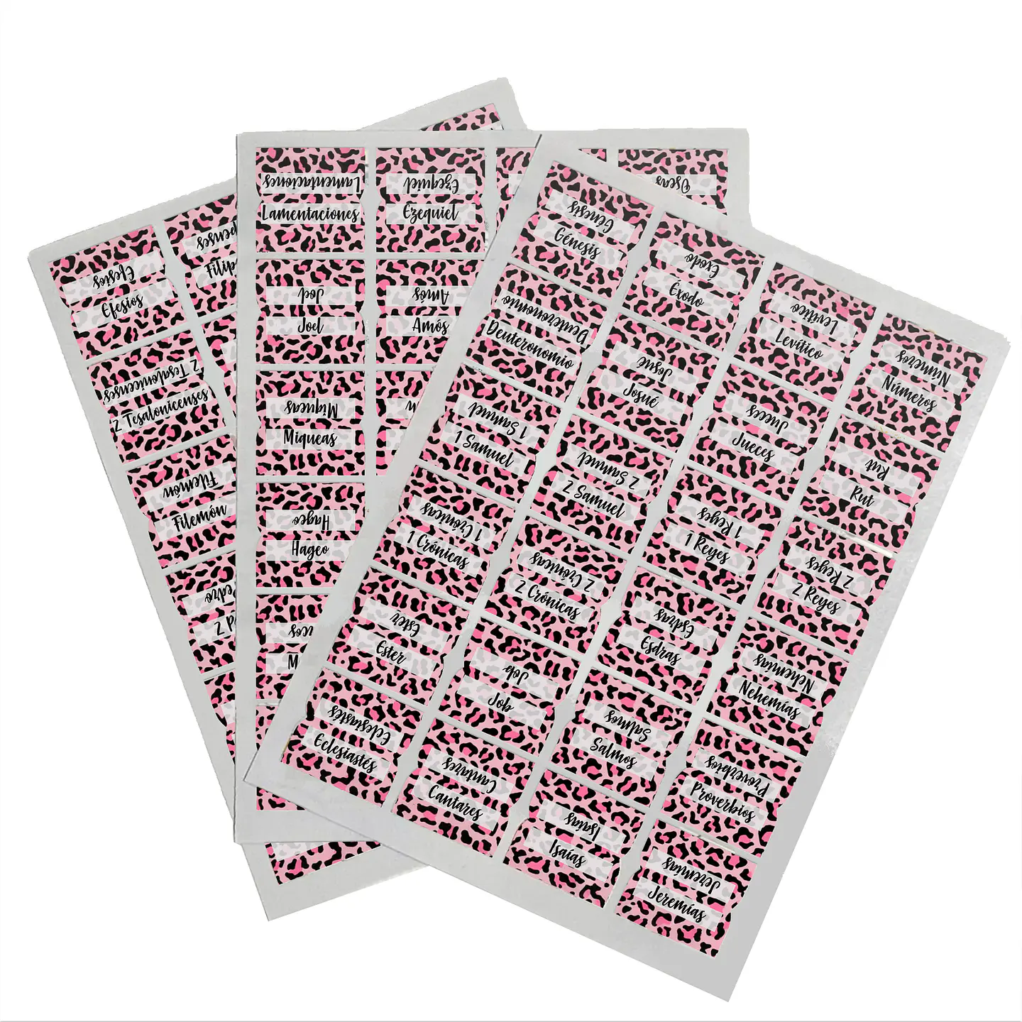 Pestañas para Biblia Animal Print Rosa 1