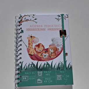 Agenda pediátrica animales tiernos.