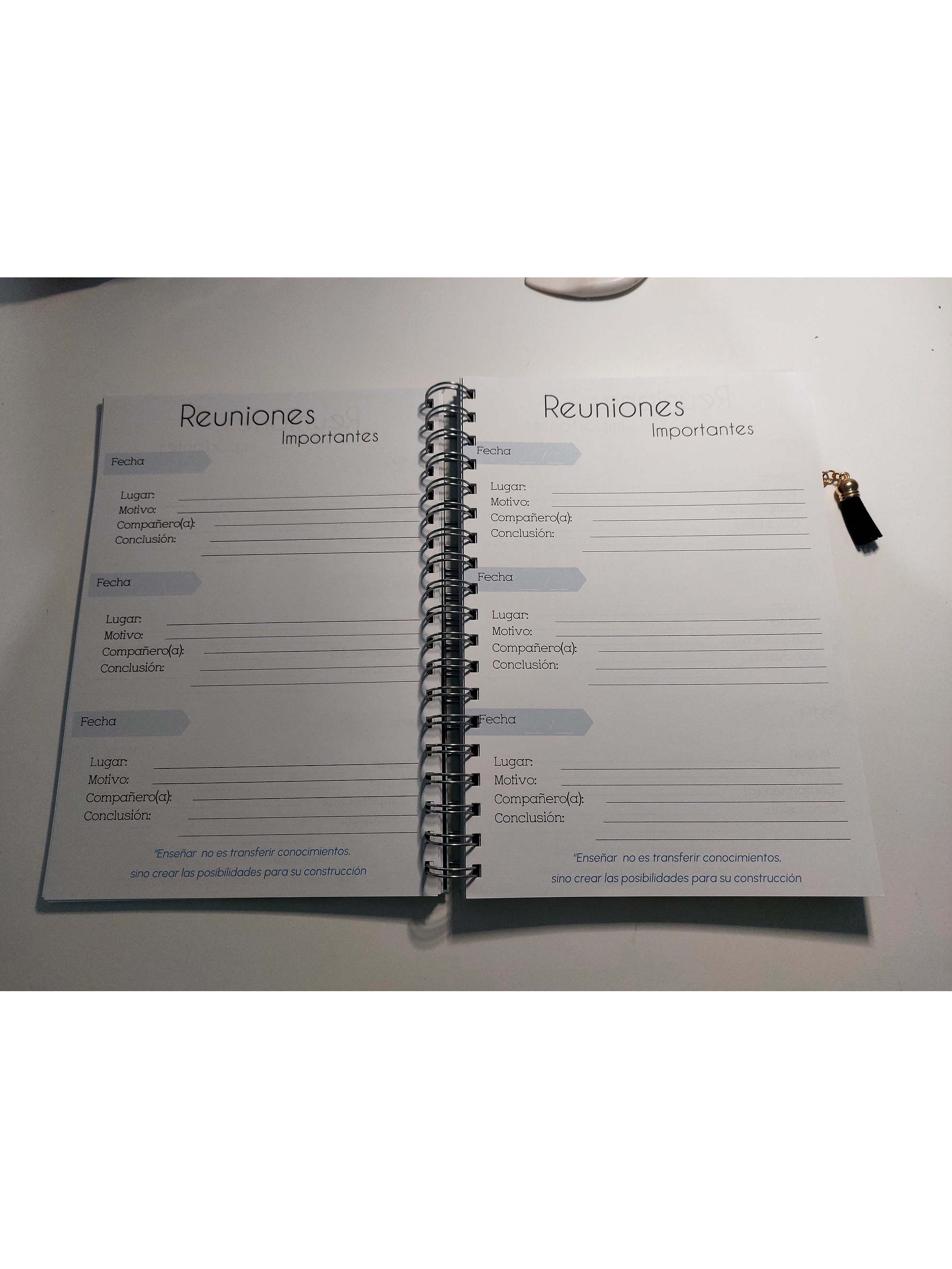 Cuaderno Planificador Hombre Azul 6