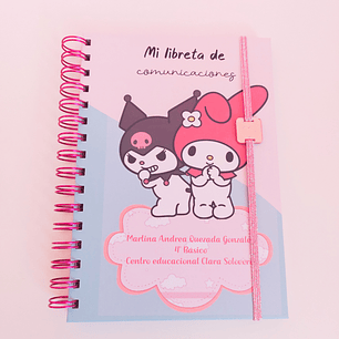 Libreta de comunicaciones  My Melody y Kuromi