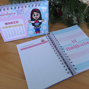 Box planner docente + calendario de escritorio 