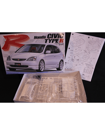 Fujimi 1:24 Scale Honda Civic Type R EP3 2001 Model Kit #631P With Tamiya Glue