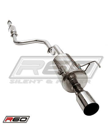 SRS EXHAUST SYSTEM R60 STAINLESS STEEL INCL. TUV (CIVIC 92-95/96-00 2/4DRS)