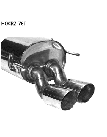 BASTUCK STAINLESS STEEL 2,5'' / 64MM EXHAUST SYSTEM DUAL TIP 76MM INCL TUV (HONDA CR-Z 10-14)