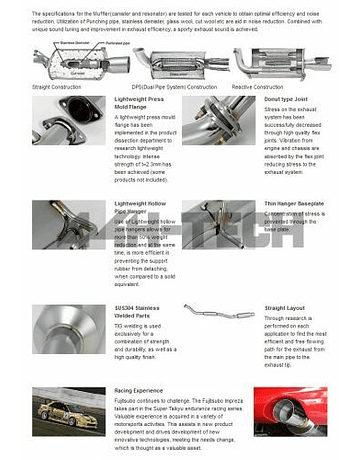 FUJITSUBO LEGALIS R STAINLESS STEEL EXHAUST SYSTEM 2'' (HONDA CRX 88-91)