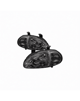 Sonar One Piece black smoke headlights (Honda Del Sol 92-98)