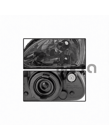 Sonar One Piece black smoke headlights (Honda Del Sol 92-98)