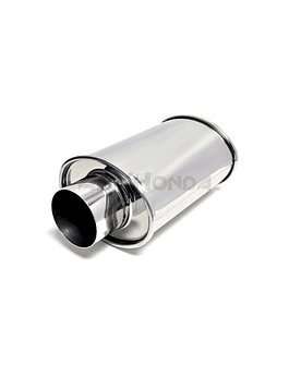 Vibrant ultra quiet stainless steel muffler oval 2.5'' (universal)