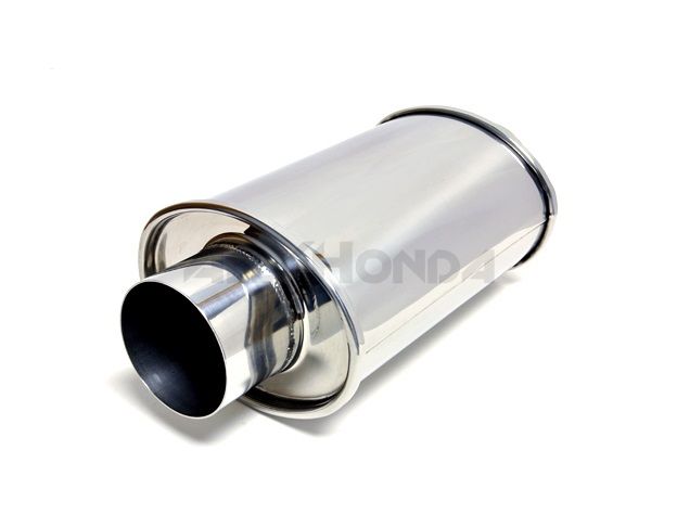 Vibrant ultra quiet stainless steel muffler oval 2.5'' (universal)