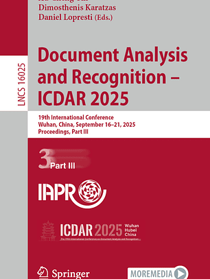Document Analysis and Recognition – ICDAR 2025