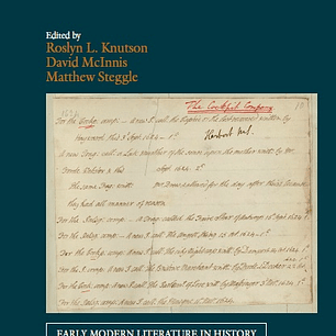 Loss and the Literary Culture of Shakespeare’s Time