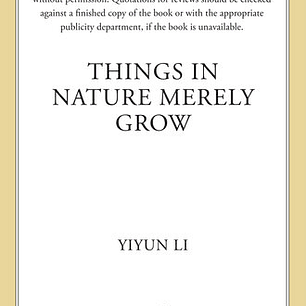 Things in Nature Merely Grow