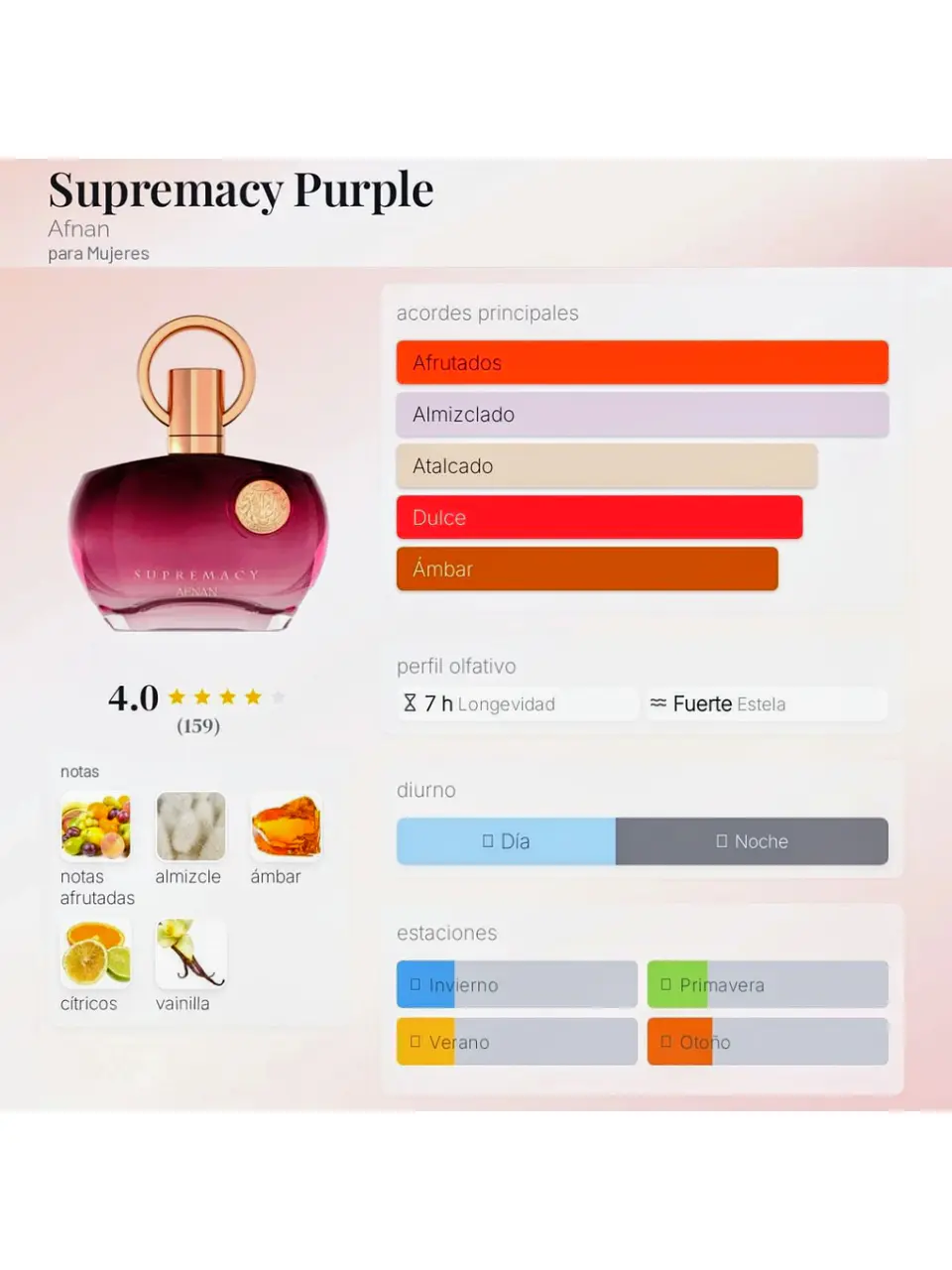 Afnan Supremacy Purple Mujer Afnan 100 Ml EDP RF: 11138 5