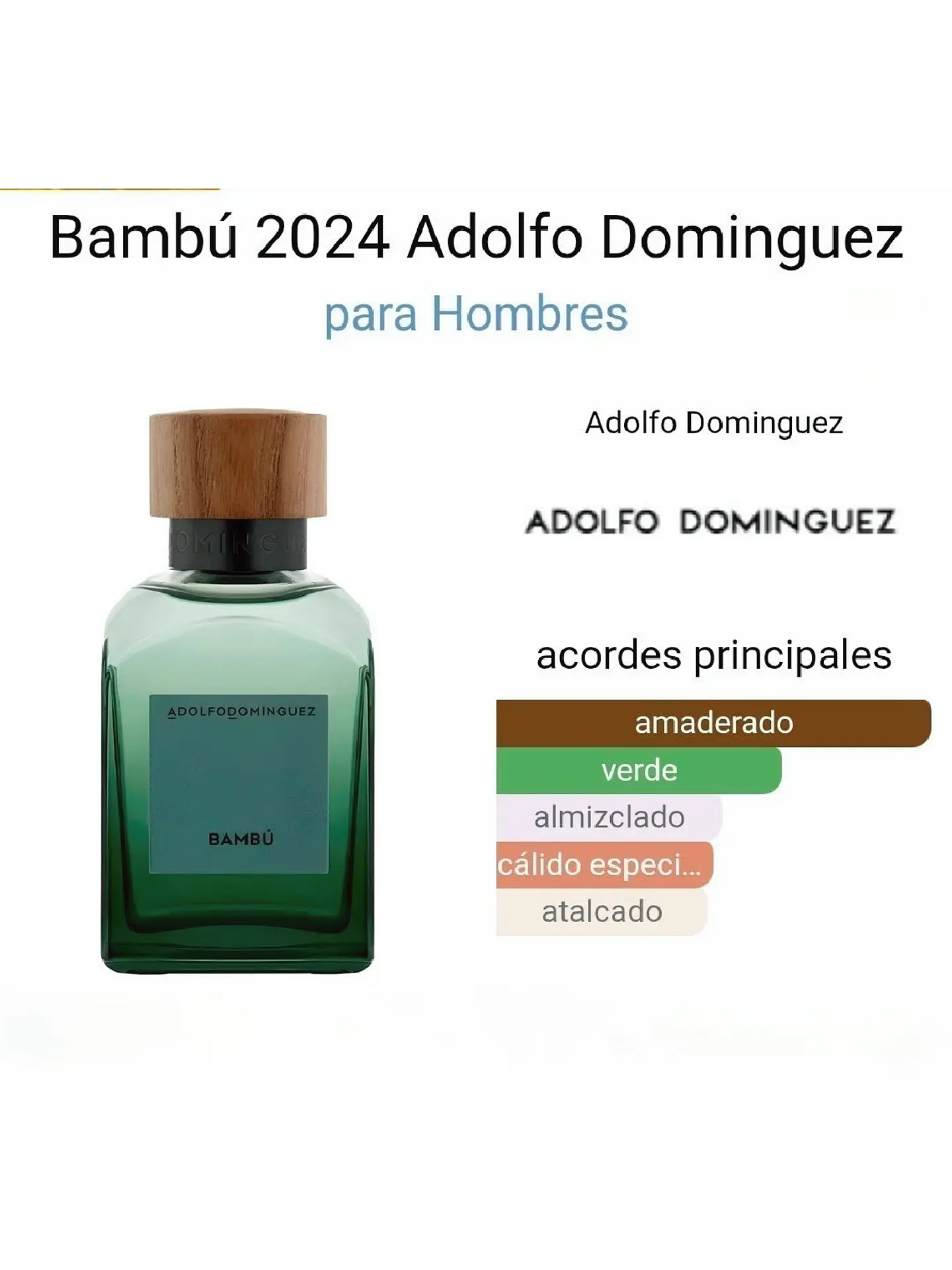 Adolfo Dominguez Bambú De Adolfo Dominguez 120 Ml EDP Hombre RF:11019 3