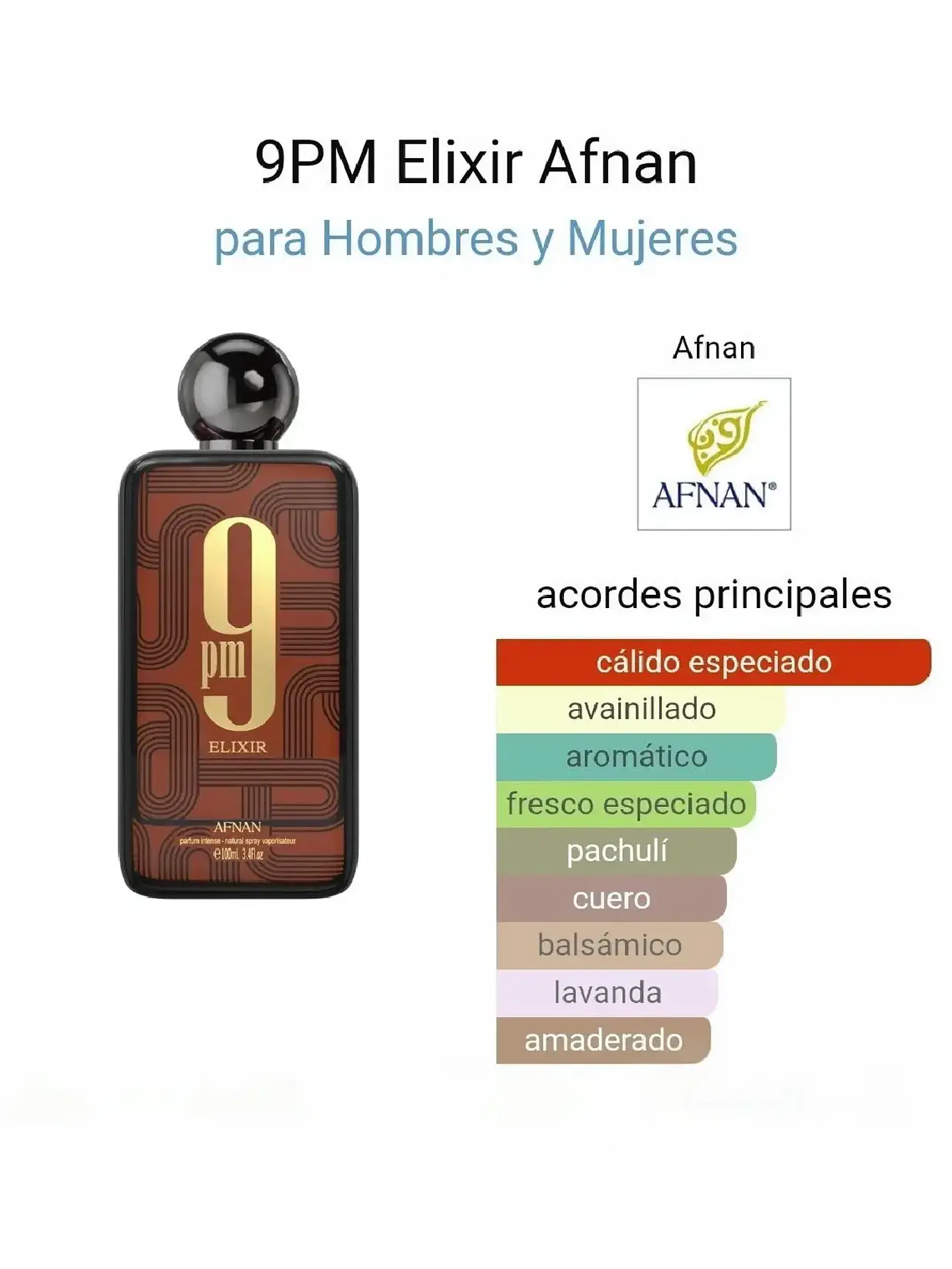 Afnan 9 PM Elixir de Afnan 100 Ml Parfum RF:11555 3
