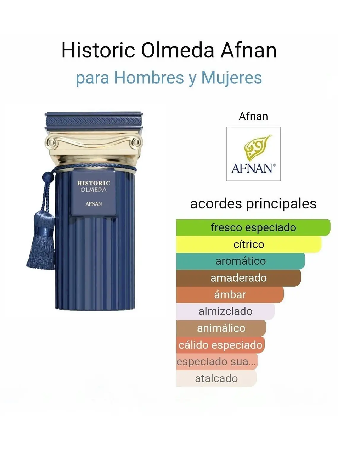 Afnan Historic Olmeda Afnan 100 Ml EDP Hombre RF: 11312 3