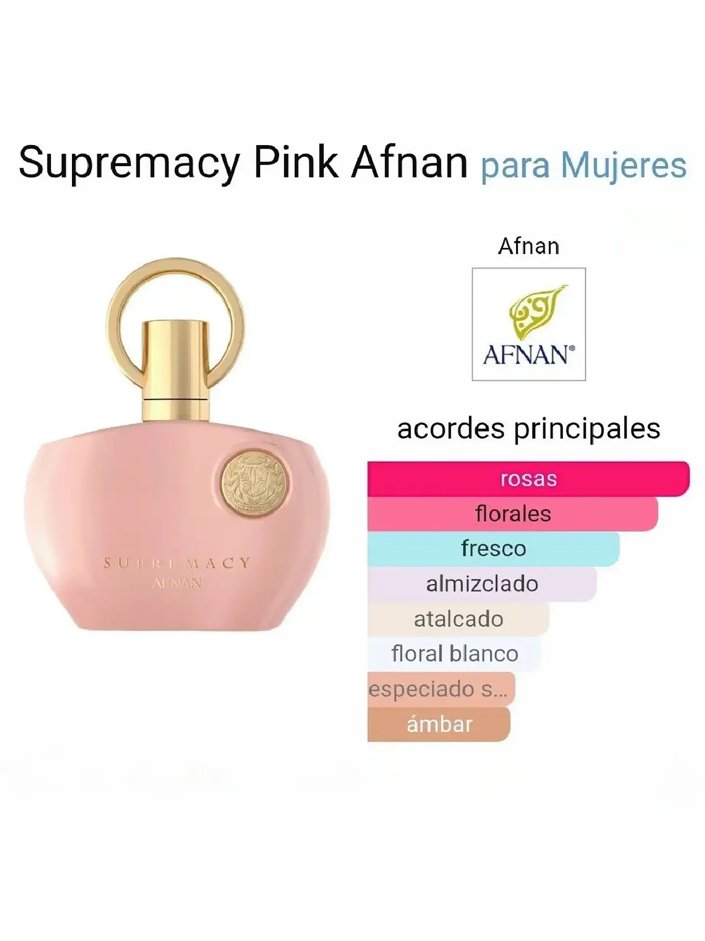Afnan Supremacy Pink Afnan Mujer 100 Ml EDP RF: 11137 3