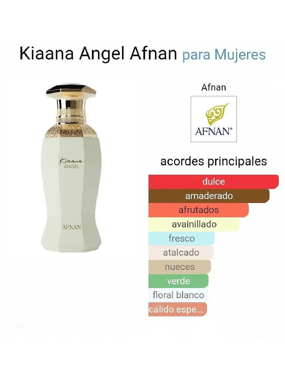 Afnan Kiaanna Angel Afnan 100 Ml EDP Mujer RF: 11115 3