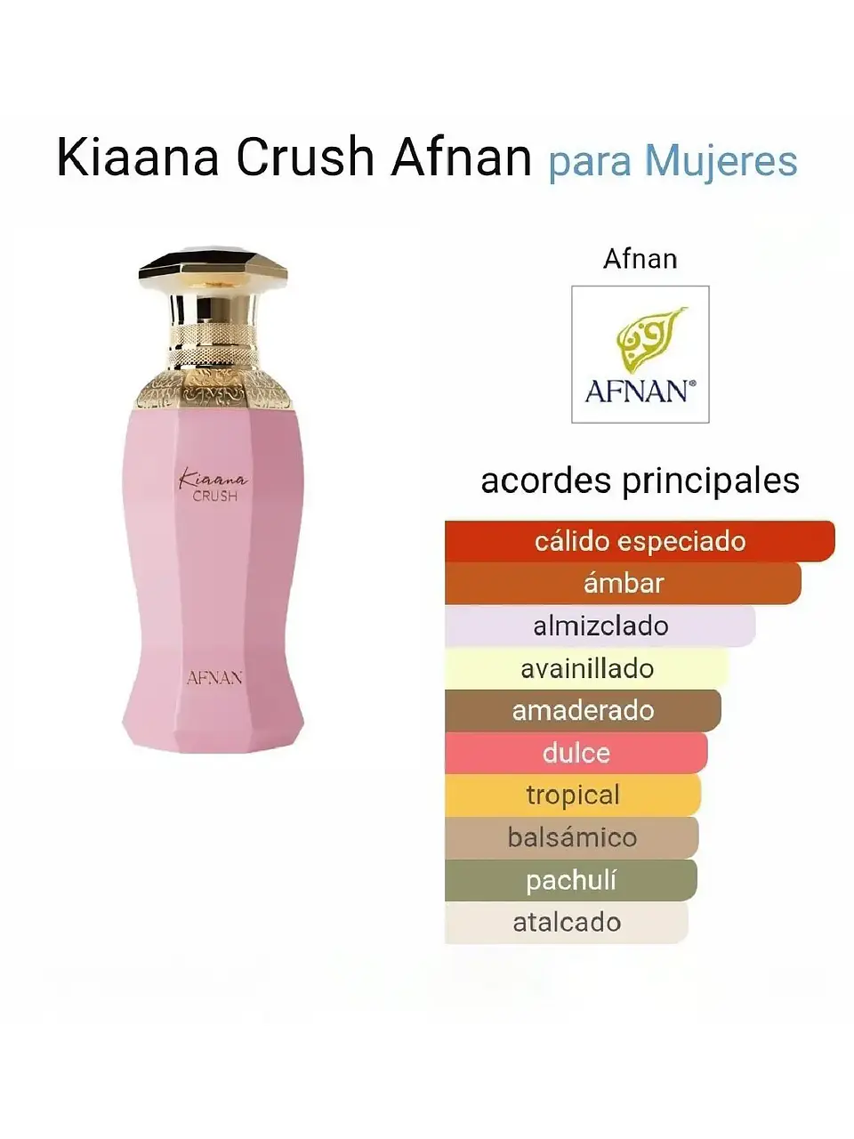 Afnan Kiaanna Crush Afnan 100 Ml EDP Mujer RF: 11114 3
