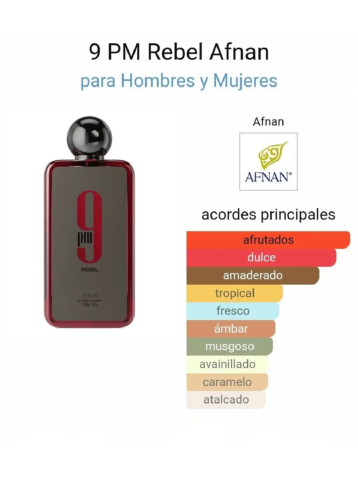 Afnan 9 PM Rebel Afnan 100 ml EDP Unisex RF: 11106 3