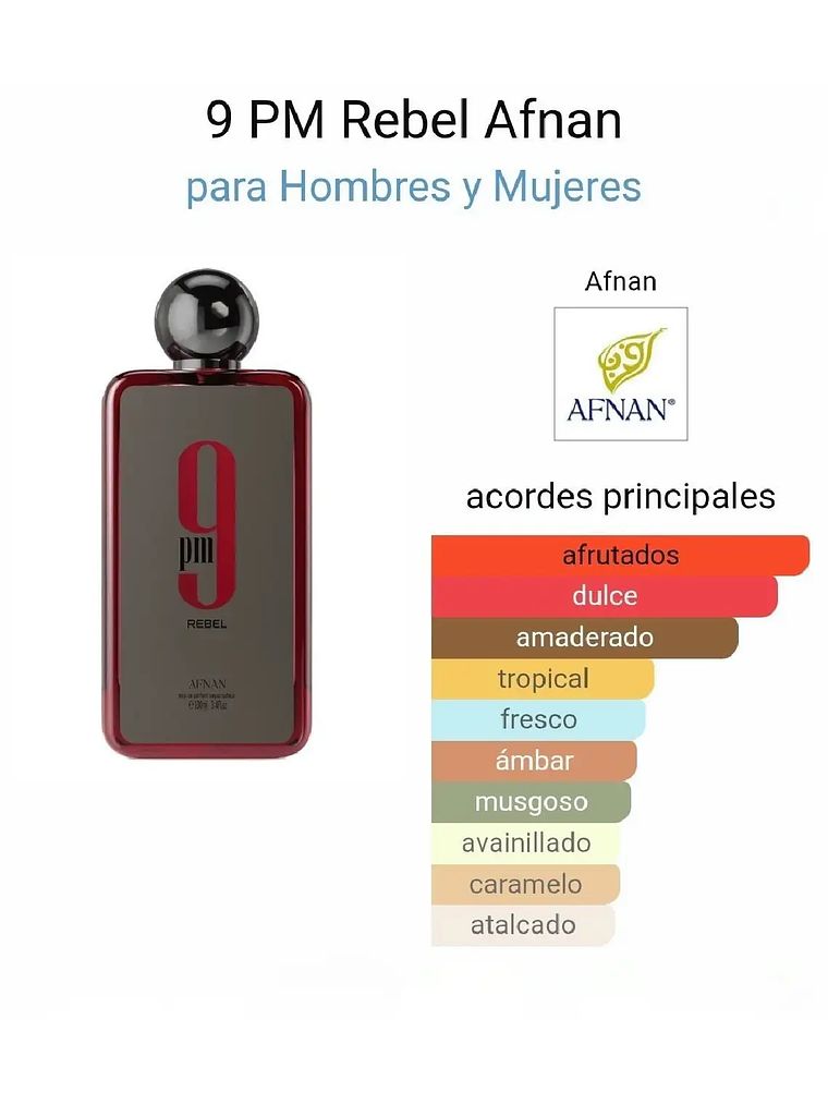 Afnan 9 PM Rebel Afnan 100 ml EDP Unisex RF: 11106 3