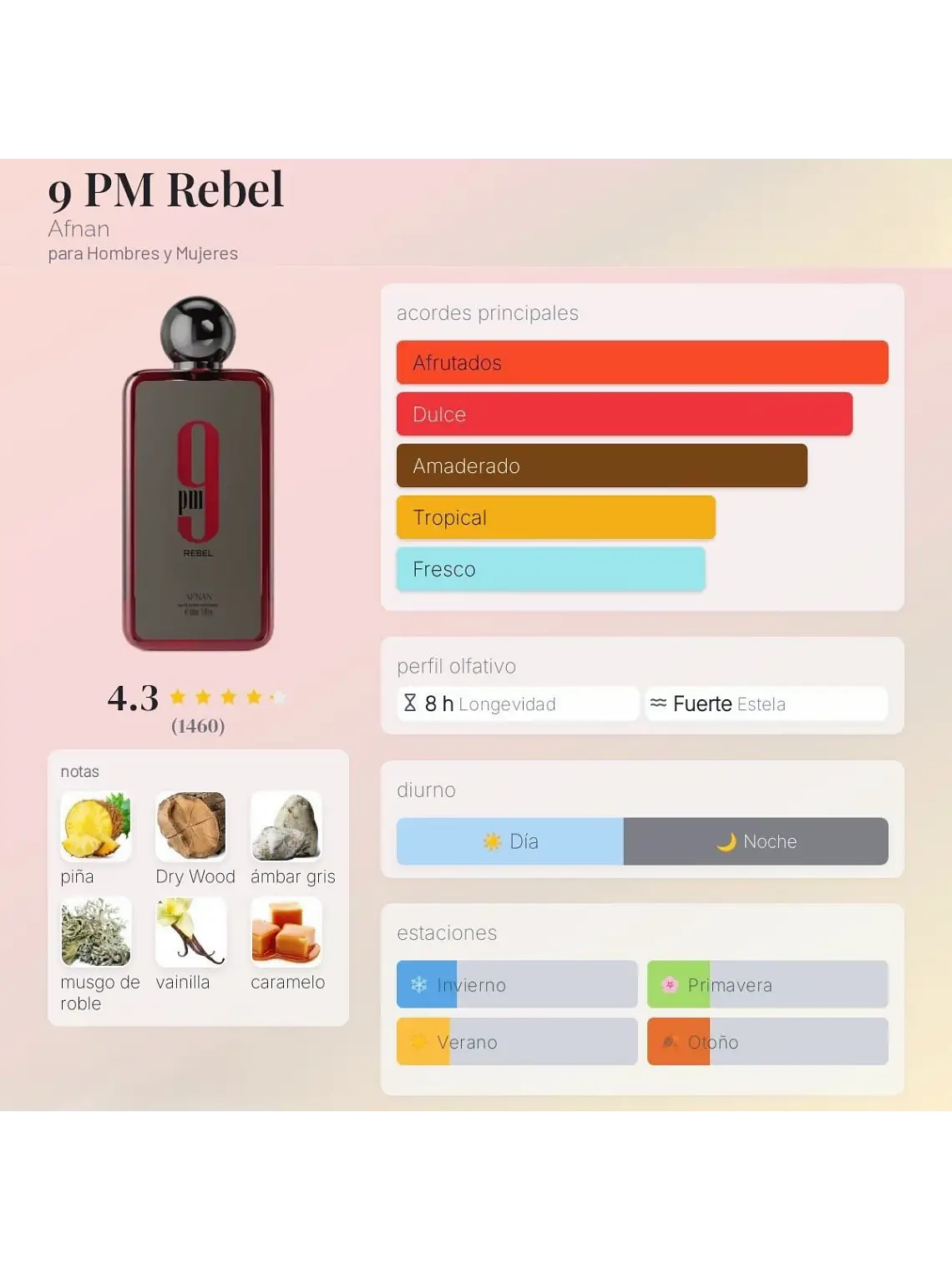 Afnan 9 PM Rebel Afnan 100 ml EDP Unisex RF: 11106 5