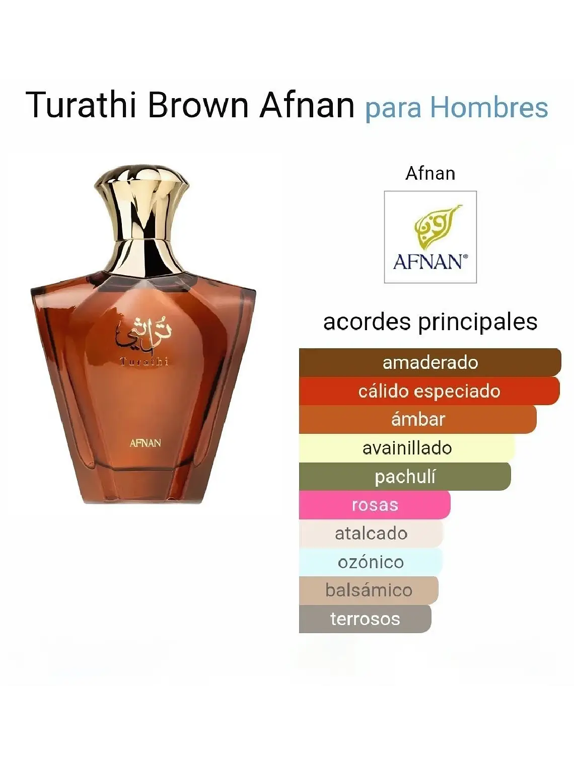 Afnan Turathi Brown Afnan 100 Ml EDP Hombre RF: 10777 3
