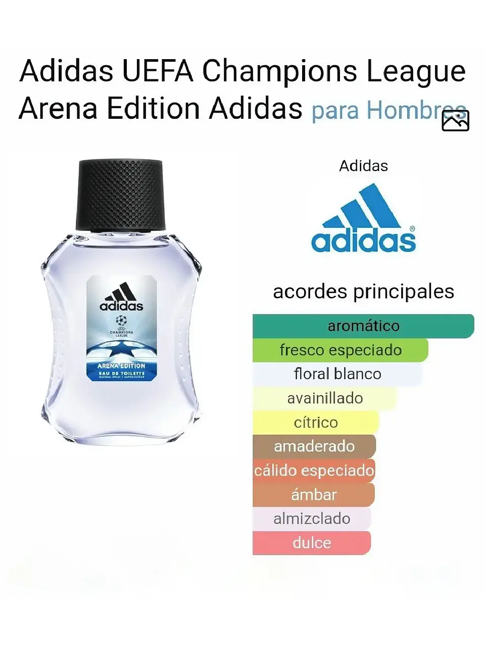 Adidas UEFA Champions League Arena Edition De Adidas 100 ML Hombre EDT RF: 9898 3