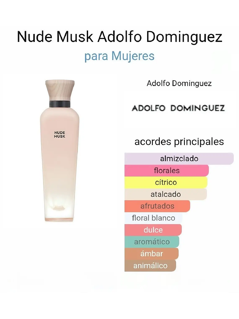Adolfo Domínguez Nude Musk Adolfo Dominguez Dama 120 ML EDP RF: 10381 3